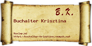 Buchalter Krisztina névjegykártya