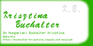 krisztina buchalter business card